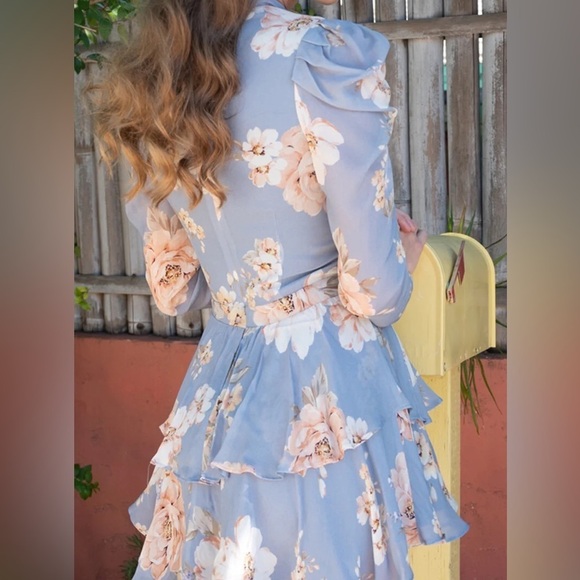 Yumi Kim Petra Dress in Blossom Blue floral print Size XS NWOT - Picture 2 of 11